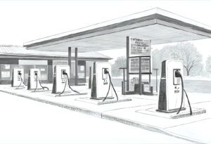 AI generated EV Charging Station image